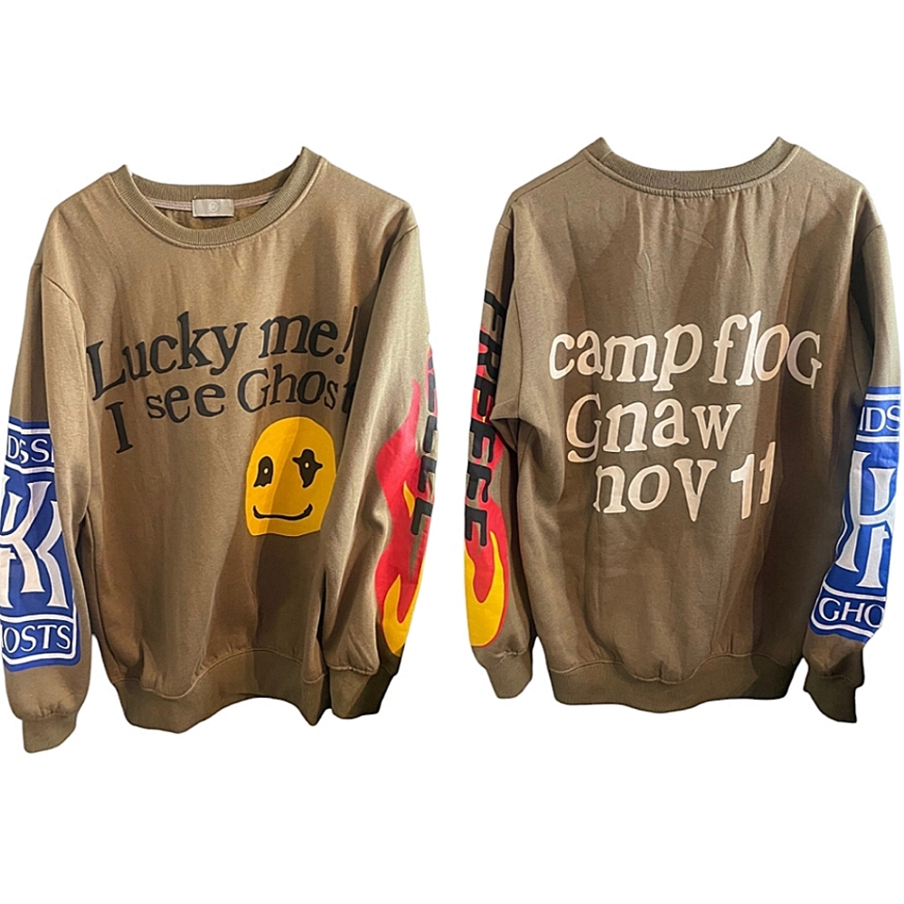 ☆"Lucky Me I See Ghosts" Tan Sweat Shirt☆